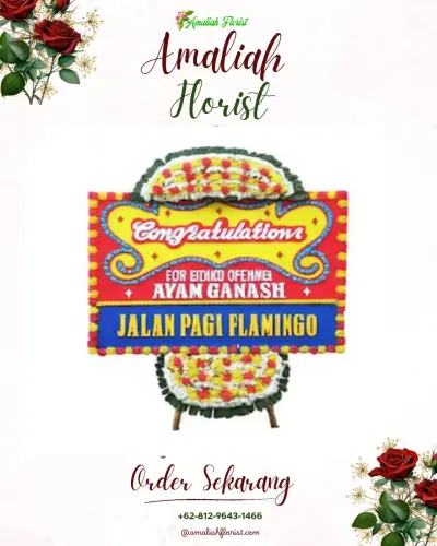 Bunga Papan Congratulation di Pasar Usang